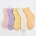 유아 아동 긴목 골지 양말 5족 트렌디한 키즈 봄양말