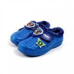 또봇eva방한실내화 블루 아동 학생 학교 털신발 겨울