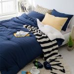 네이비 수플레 슈퍼싱글 차렵 이불 베개커버 세트
