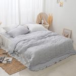 그레이 사각사각 슈퍼싱글 차렵 이불 베개커버 세트